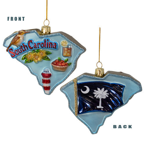 South Carolina Glass Ornament 5 Inches