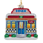 Noble Gems Retro Diner Glass Ornament 4.5 Inches