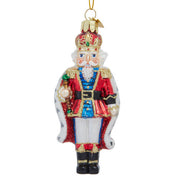 Noble Gems King Nutcracker Glass Ornament 4.75 Inches