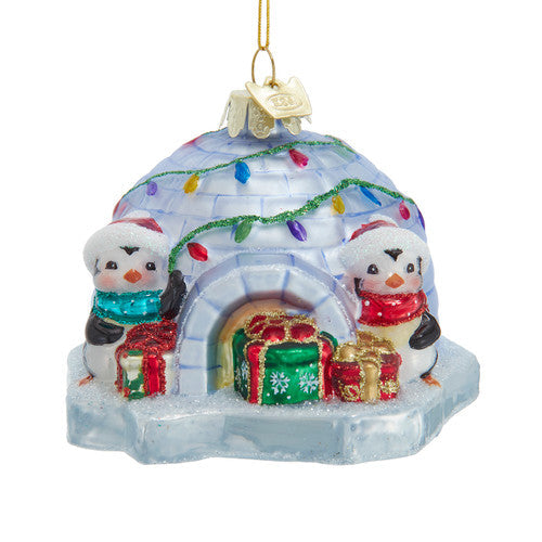 Nbl Gem Igloo with Penguins and Gifts 3.25 Inches