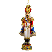 Bellissimo Elegant Nutcracker Glass Ornament 7 Inches