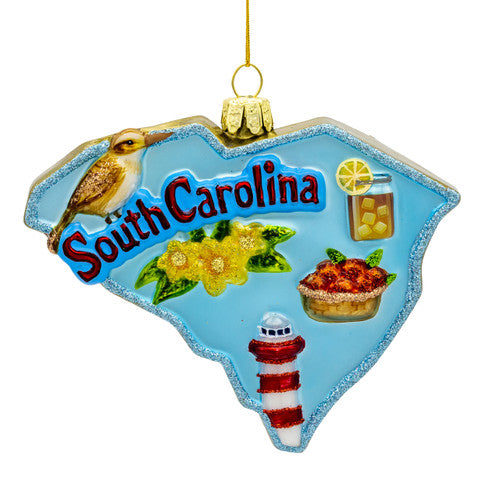 South Carolina Glass Ornament 5 Inches