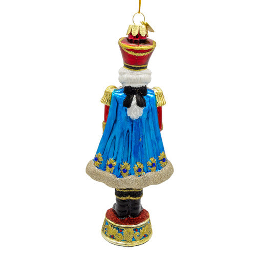 Bellissimo Elegant Nutcracker Glass Ornament 7 Inches