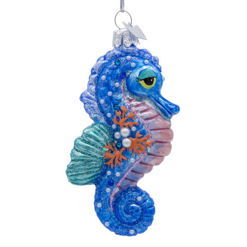 Noble Gems Seahorse Glass Ornament 4 Inches
