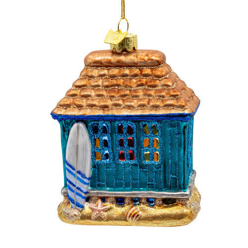 Noble Gems Surf Shop Glass Ornament 4 Inches