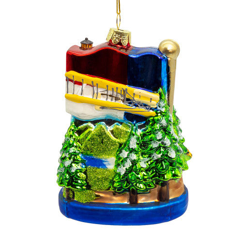 North Carolina Glass Ornament 5 Inches