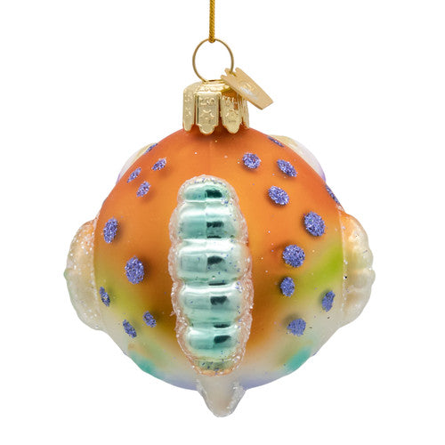 Noble Gems Puffer Fish Glass Ornament 3 Inches
