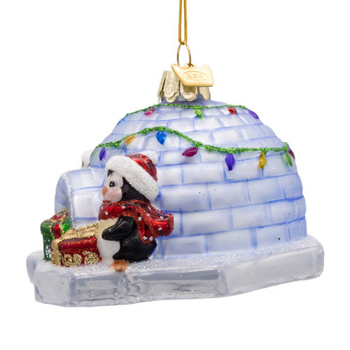 Nbl Gem Igloo with Penguins and Gifts 3.25 Inches