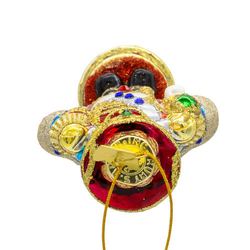 Bellissimo Elegant Nutcracker Glass Ornament 7 Inches
