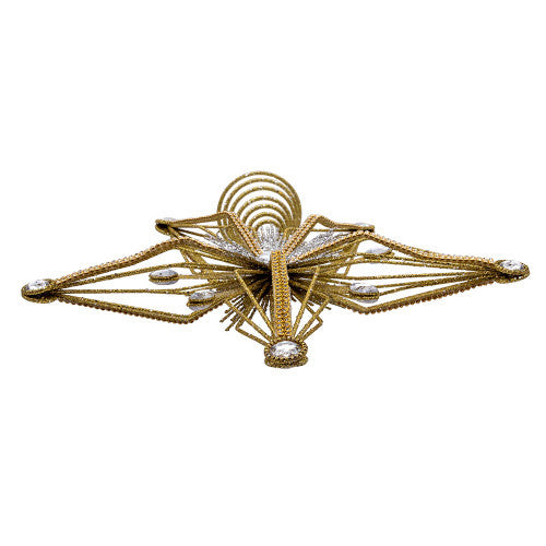 Metal Gold and Silver Star Treetop 12.5 Inches