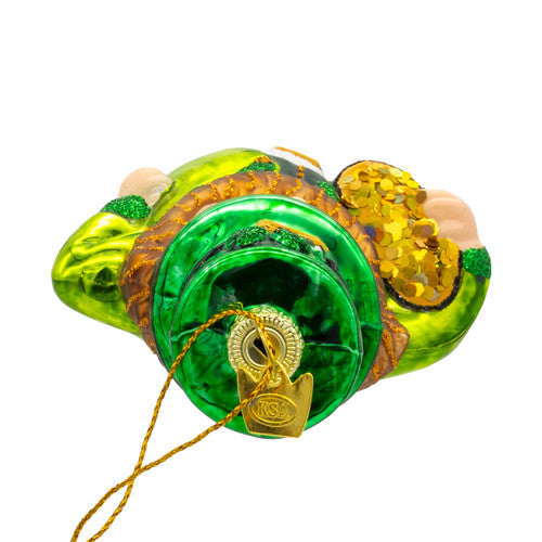 Noble Gems Leprechaun Glass Ornament 5 Inches
