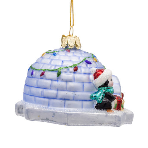 Nbl Gem Igloo with Penguins and Gifts 3.25 Inches