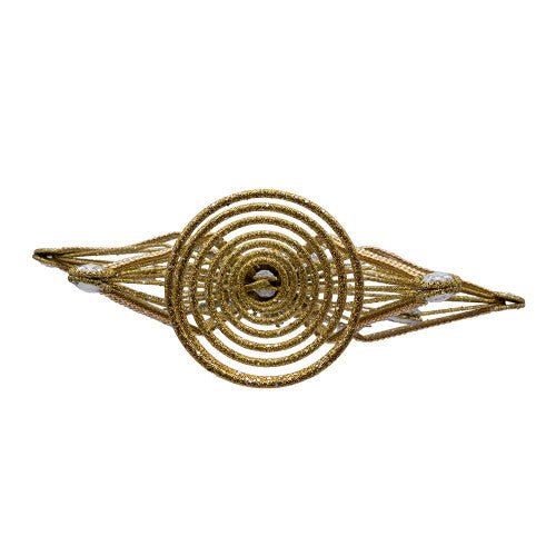Metal Gold and Silver Star Treetop 12.5 Inches