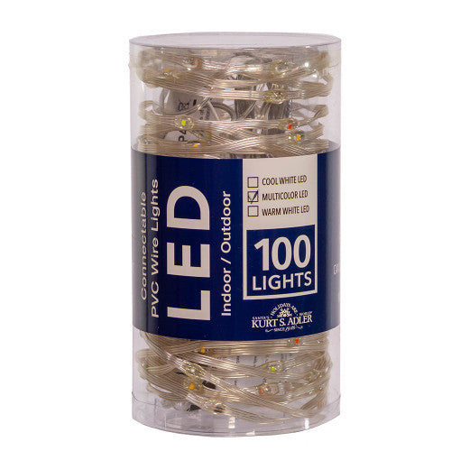 Multi-Color LED Connectable Clear Wire 100 Light Set