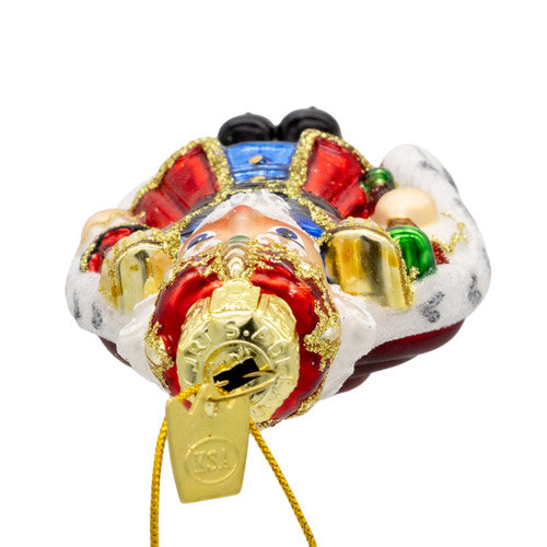 Noble Gems King Nutcracker Glass Ornament 4.75 Inches