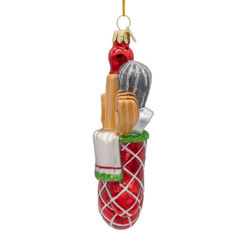 Noble Gems Baking Glove Glass Ornament 5.375 Inches