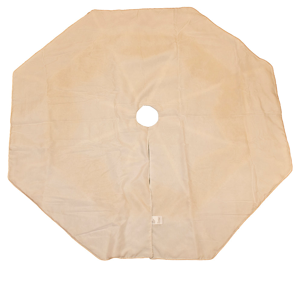 Ivory and Gold with Quilted Border Tree Skirt 52 Inch