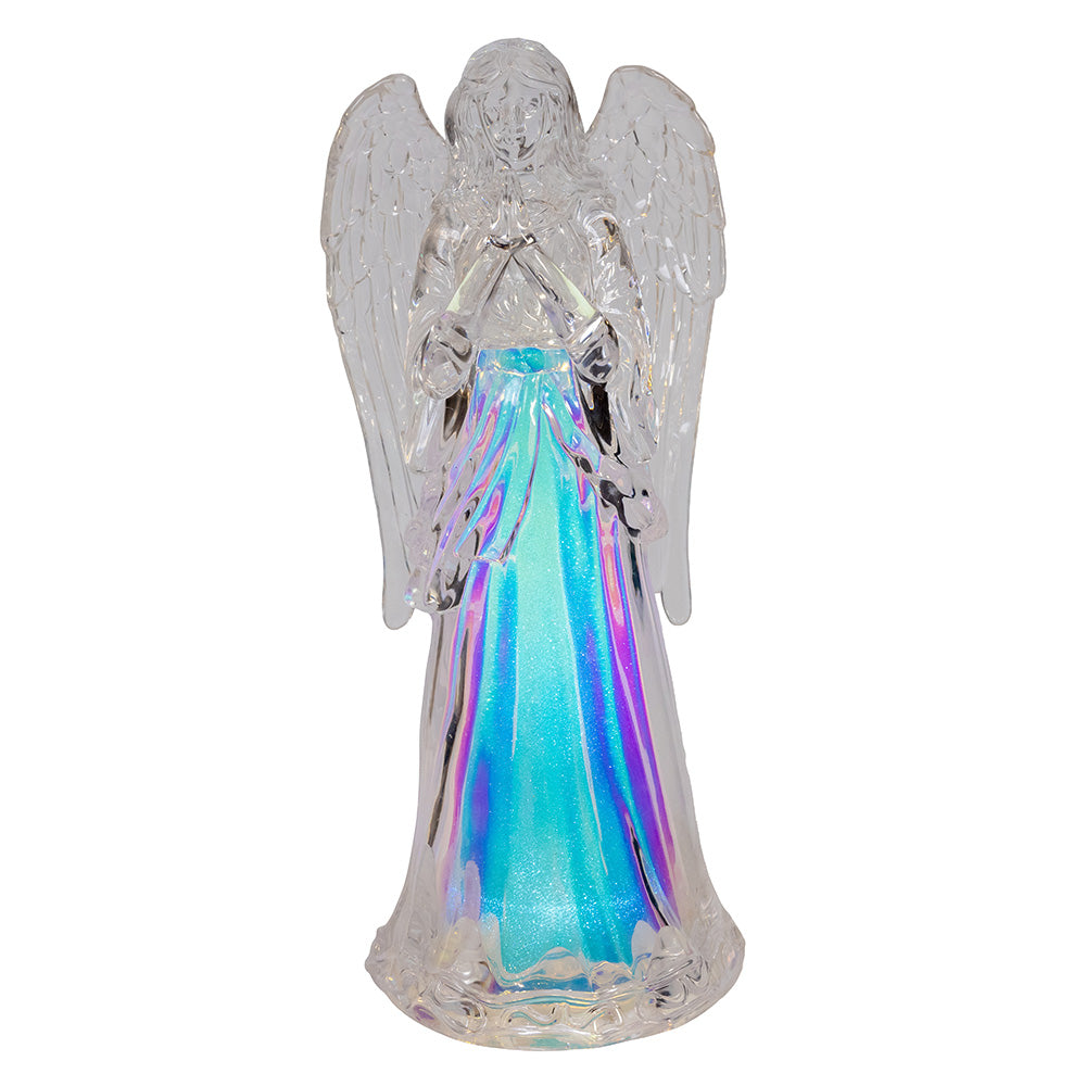 Lit Acrylic Praying Angel 10.5 Inches