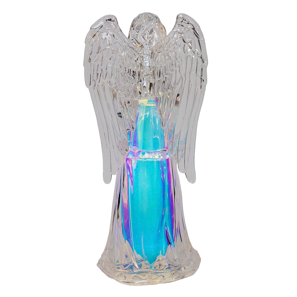 Lit Acrylic Praying Angel 10.5 Inches