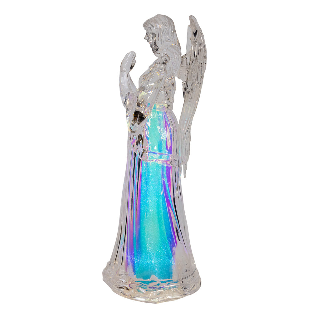 Lit Acrylic Praying Angel 10.5 Inches