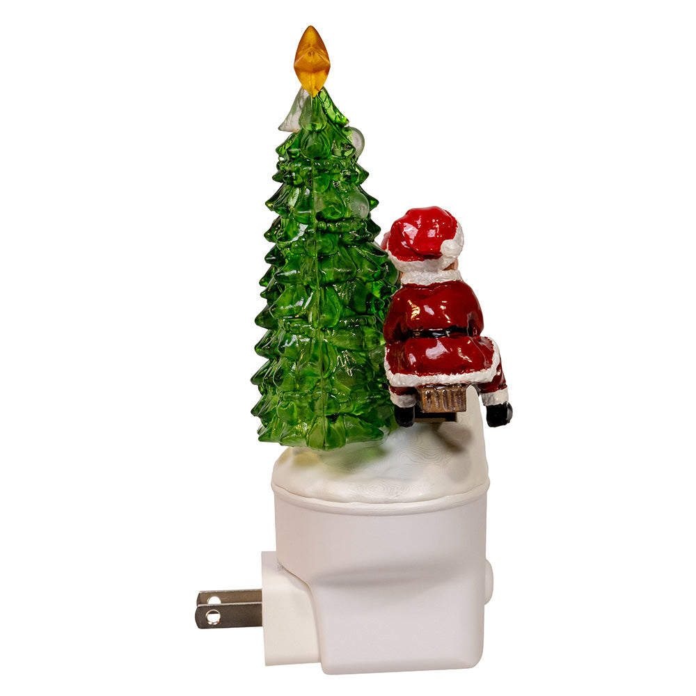 Seesaw Twins with Tree and Teddy Bear LED Night Light 6.18"