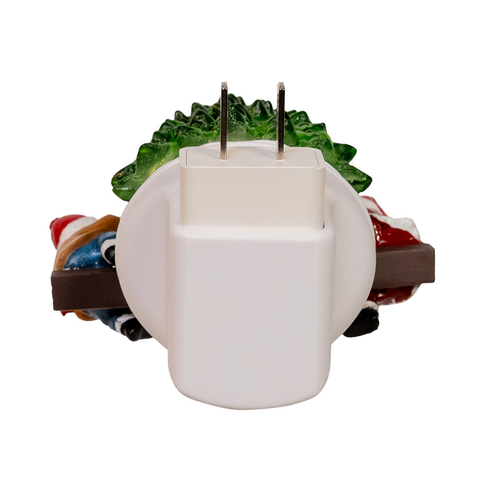 Seesaw Twins with Tree and Teddy Bear LED Night Light 6.18"