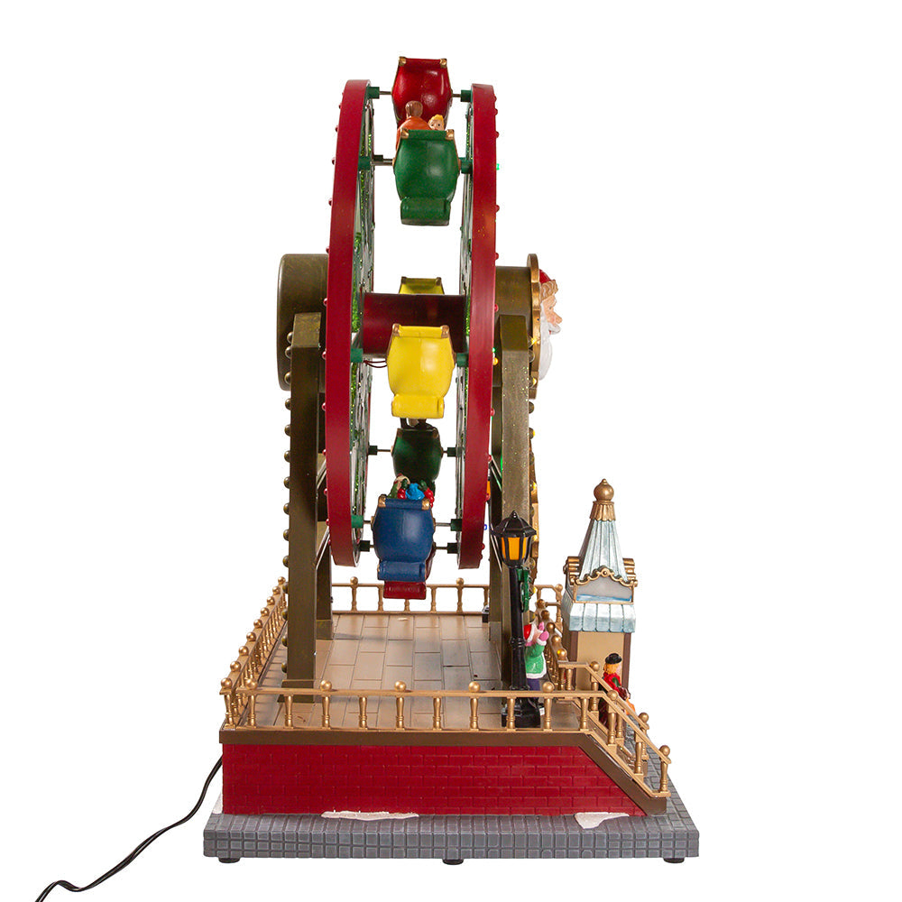 Jack Frost Lighted Musical Christmas Ferris Wheel 13"