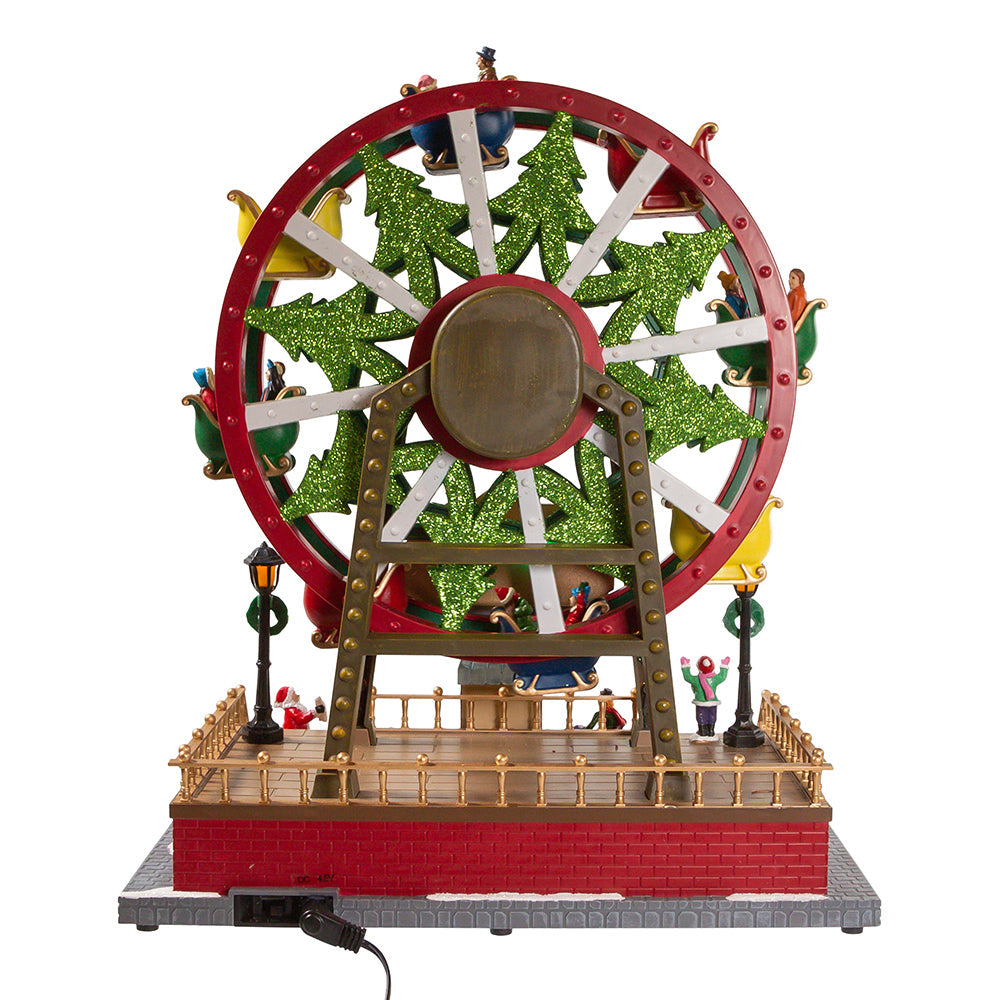 Jack Frost Lighted Musical Christmas Ferris Wheel 13"