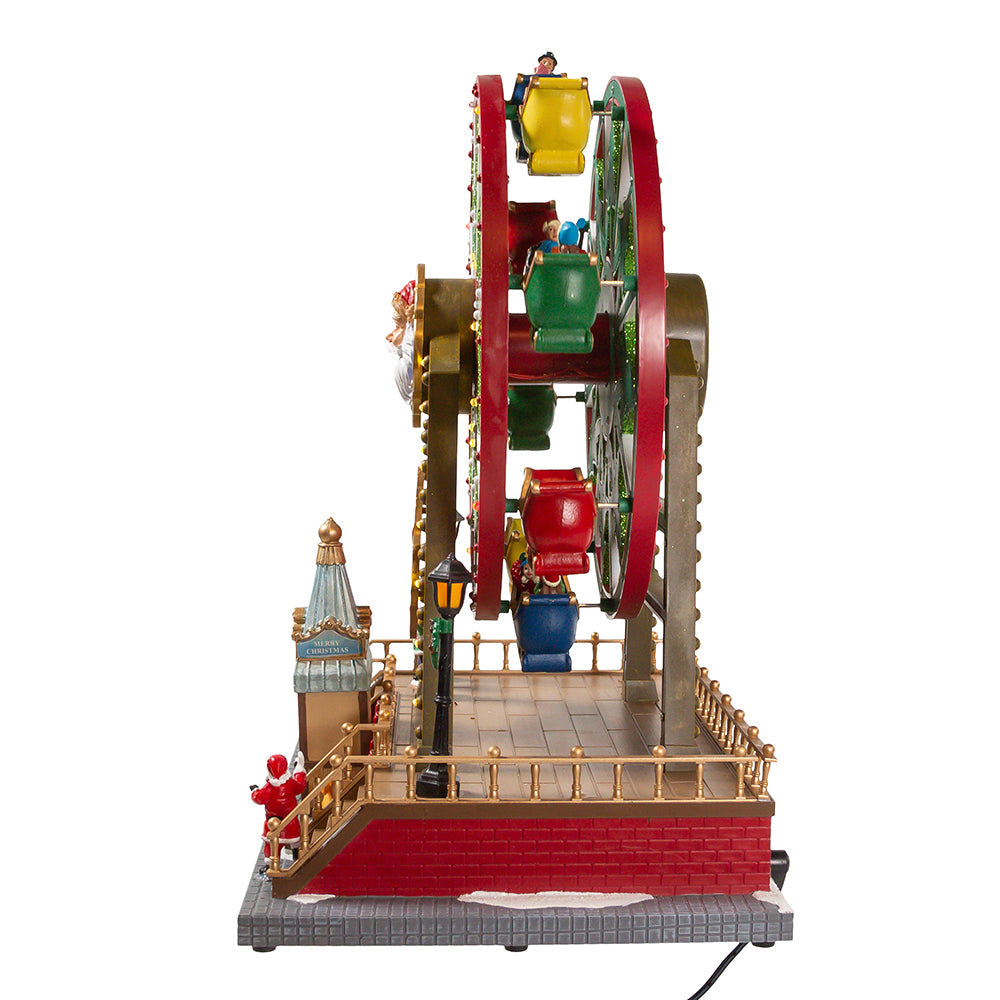 Jack Frost Lighted Musical Christmas Ferris Wheel 13"