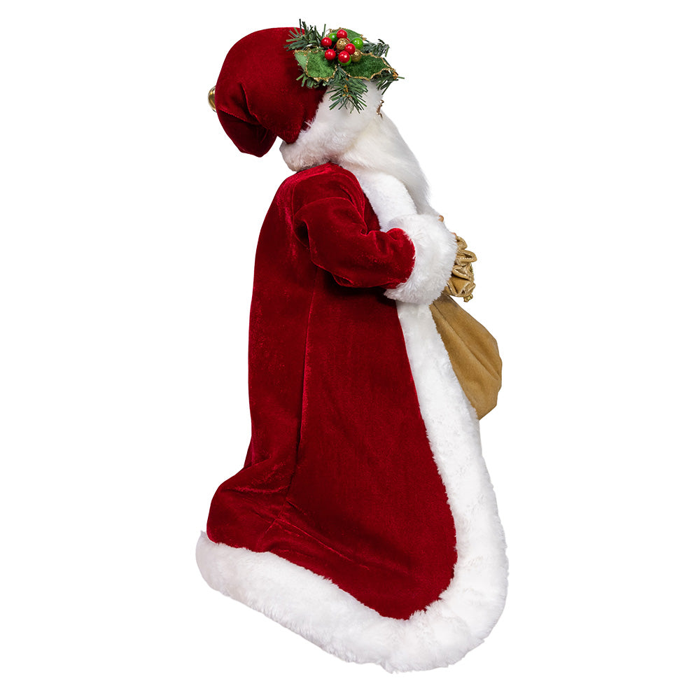 Jacqueline Kent Traditional Santa with Toy Bag 17"