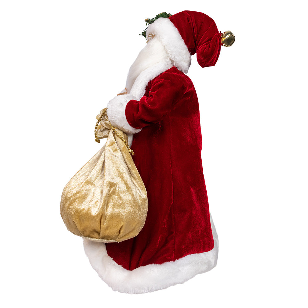 Jacqueline Kent Traditional Santa with Toy Bag 17"