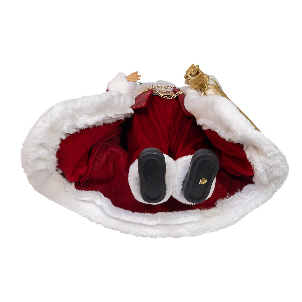 Jacqueline Kent Traditional Santa with Toy Bag 17"