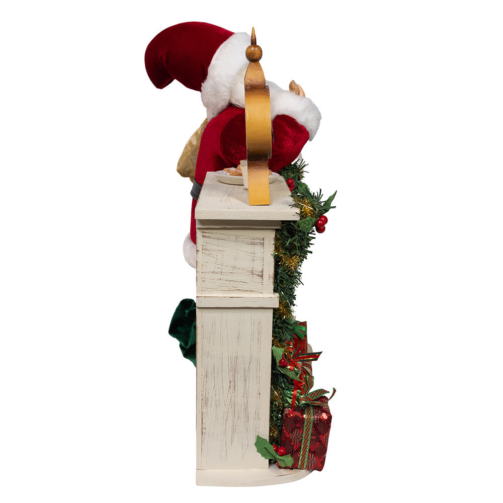 Kringle Klaus LED Fireplace Mantle 17"