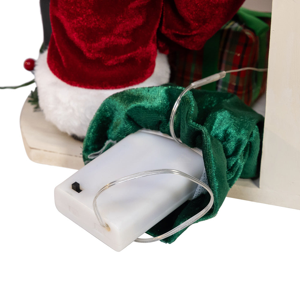 Kringle Klaus LED Fireplace Mantle 17"