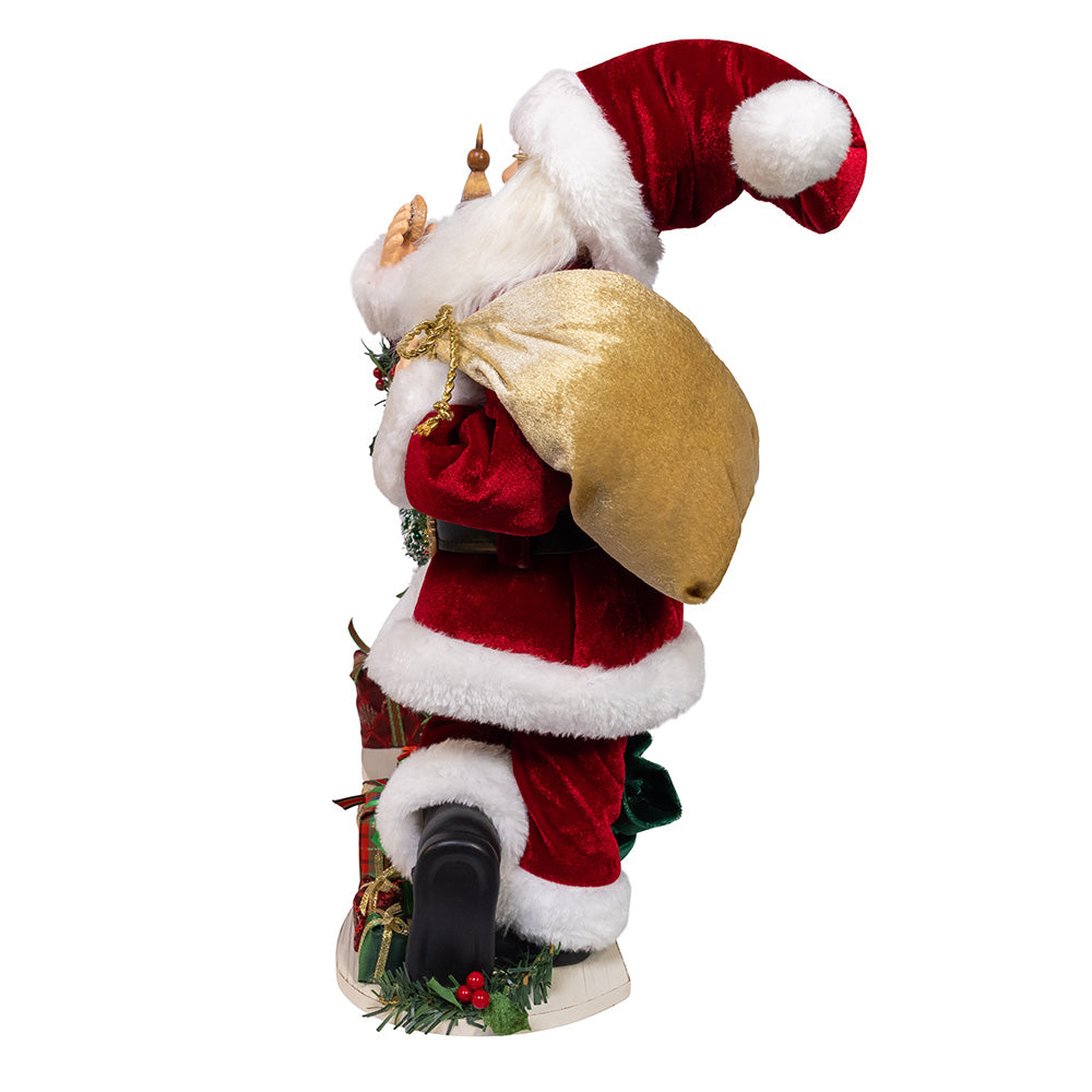 Kringle Klaus LED Fireplace Mantle 17"