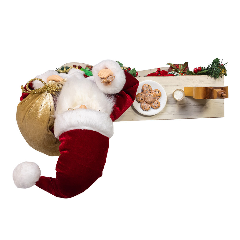 Kringle Klaus LED Fireplace Mantle 17"