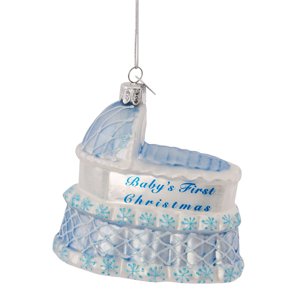 Noble Gems Baby Boy Glass Ornament Set of 4