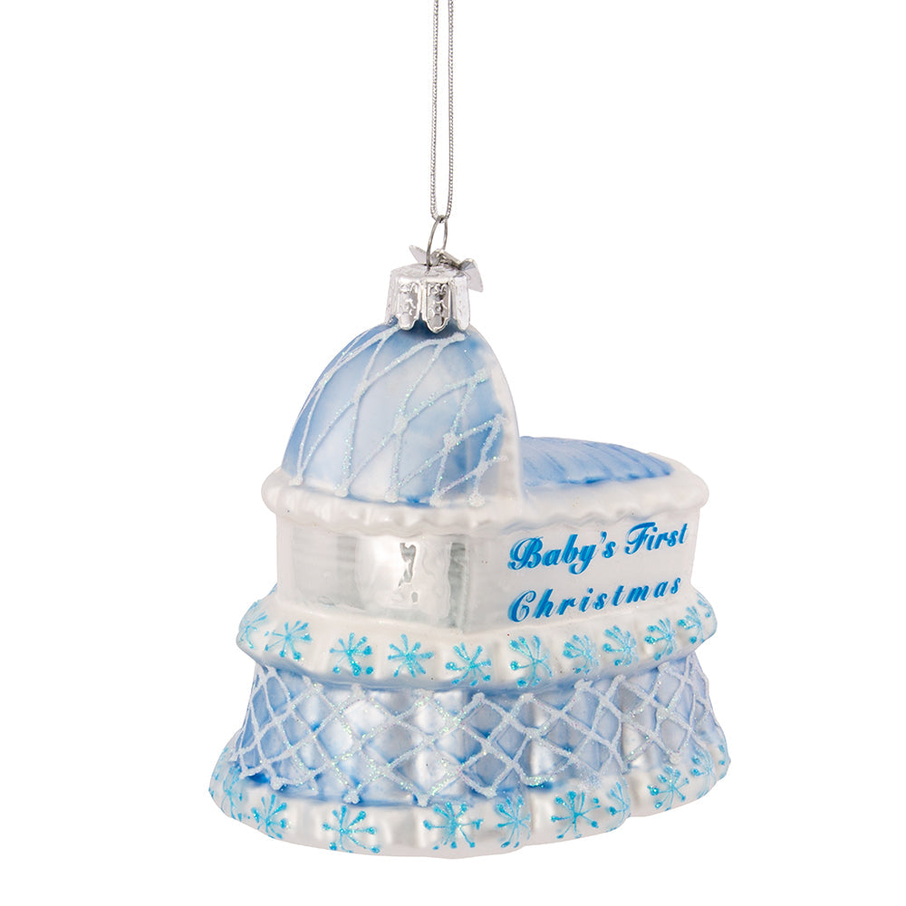 Noble Gems Baby Boy Glass Ornament Set of 4