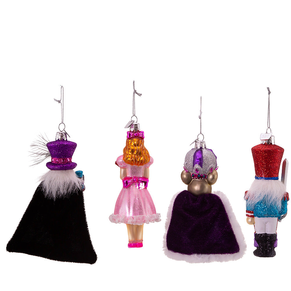 Noble Gems Nutcracker Suite Glass Ornaments Set of 4