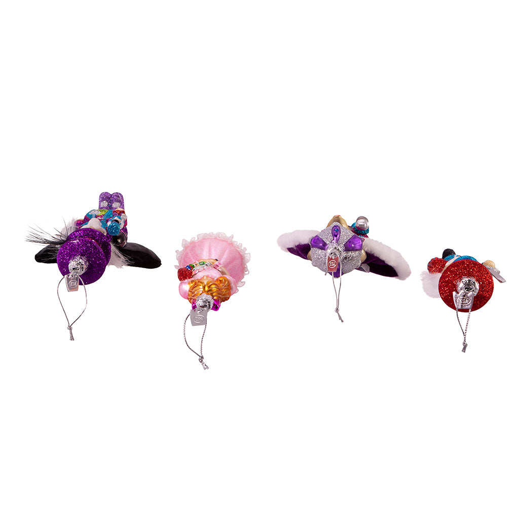 Noble Gems Nutcracker Suite Glass Ornaments Set of 4