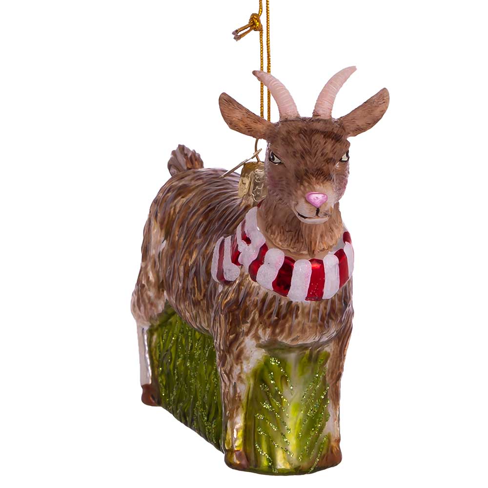 Noble Gems Goat Glass Ornament 4.5"