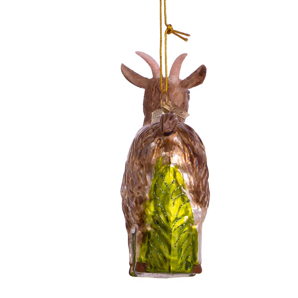 Noble Gems Goat Glass Ornament 4.5"