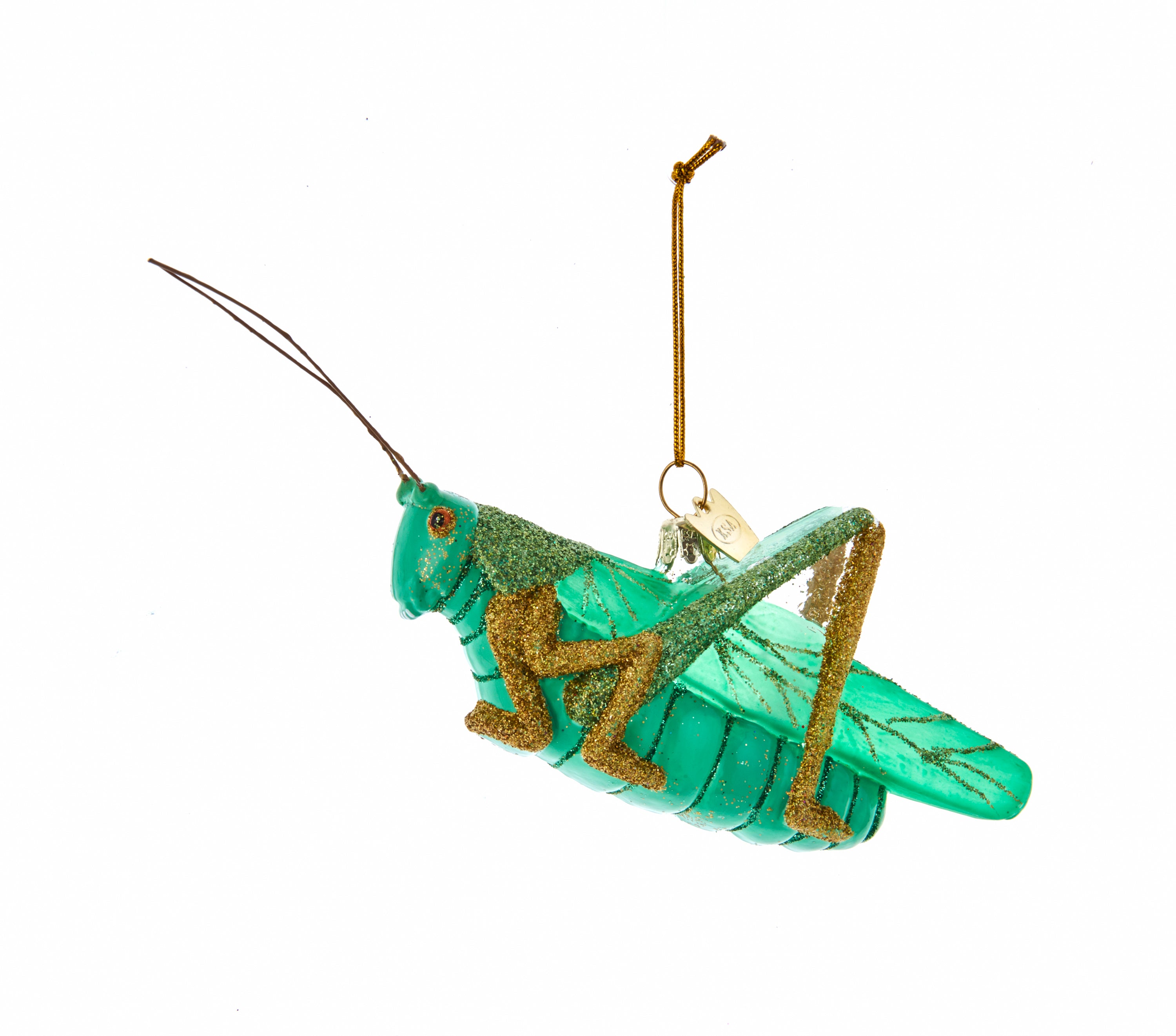 Noble Gems Lucky Cricket Glass Ornament 4.25"