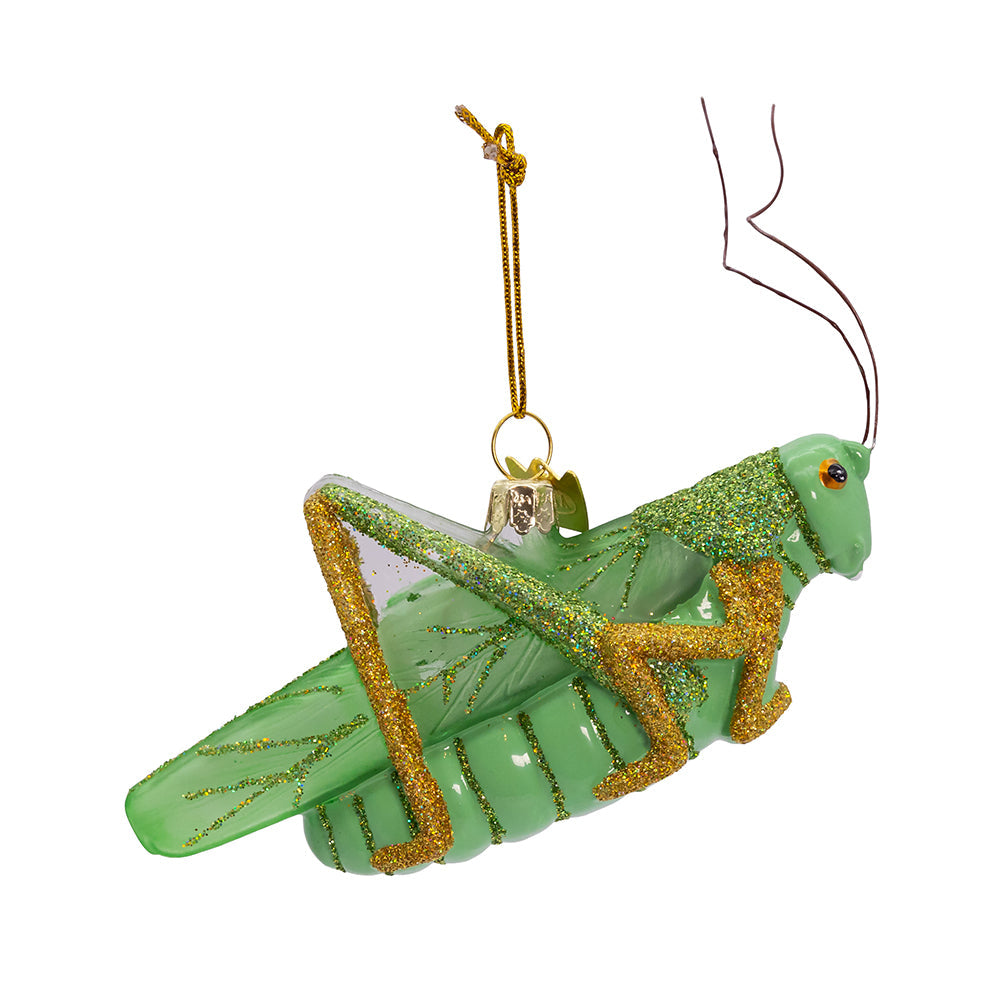 Noble Gems Lucky Cricket Glass Ornament 4.25"