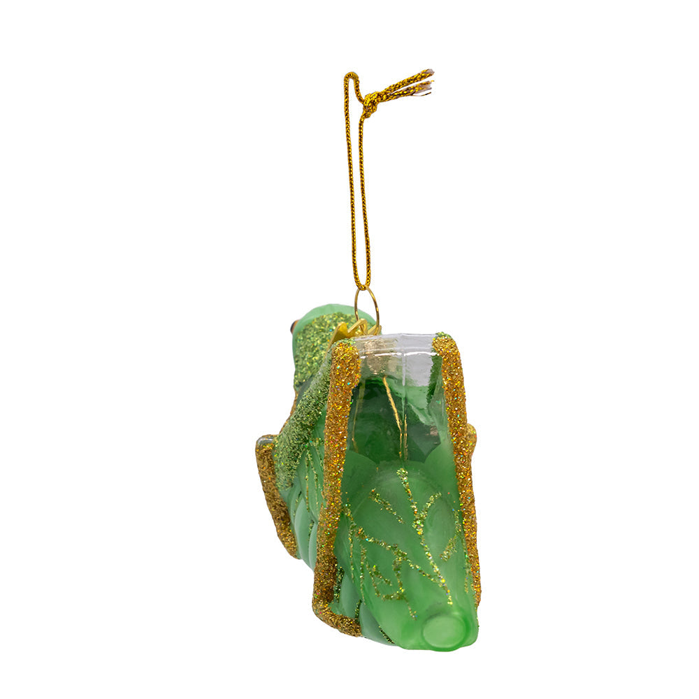Noble Gems Lucky Cricket Glass Ornament 4.25"