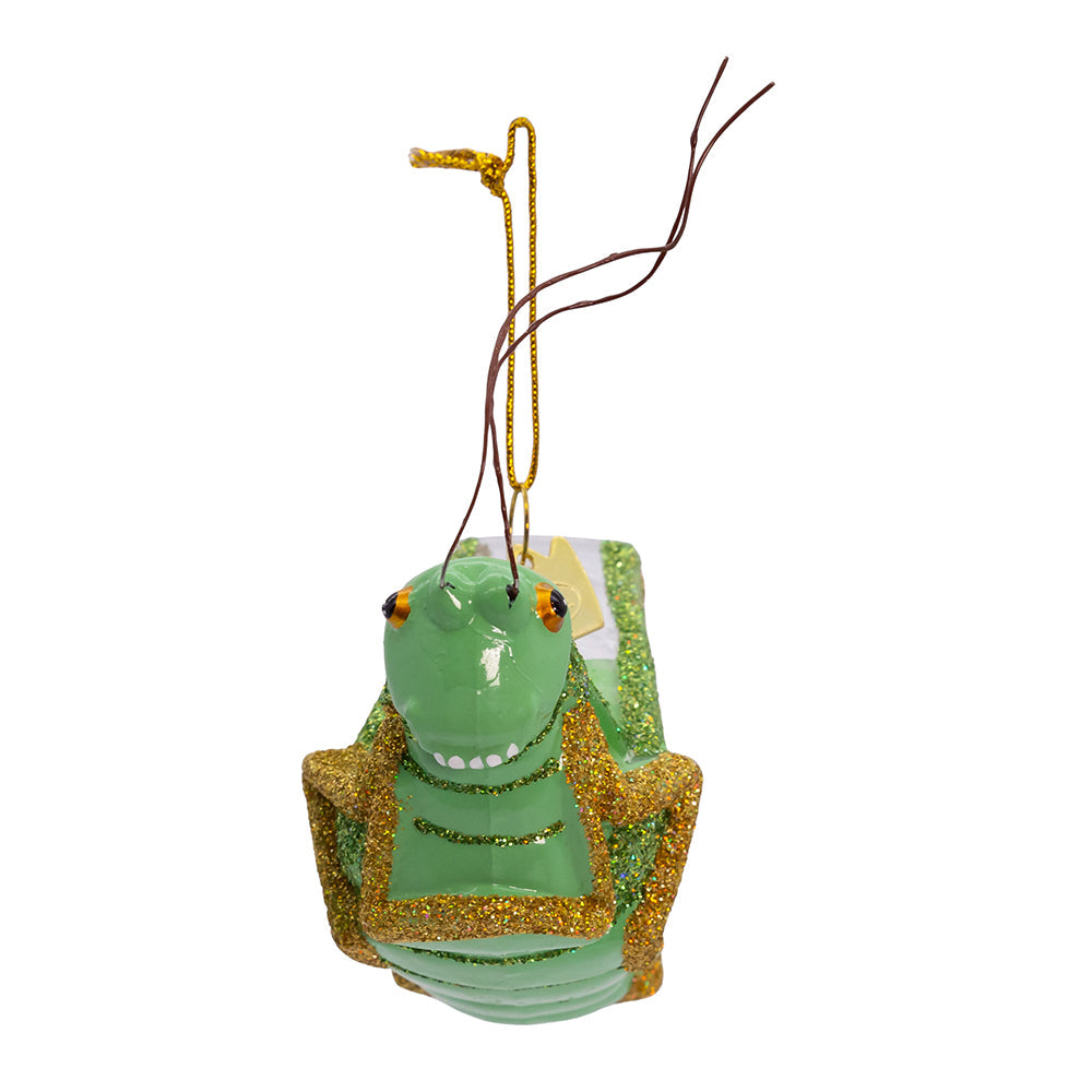 Noble Gems Lucky Cricket Glass Ornament 4.25"