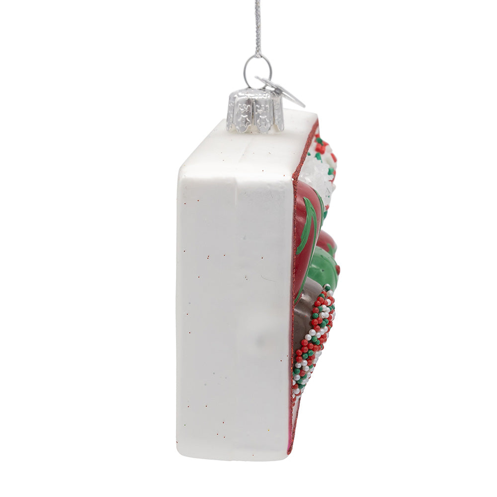 Noble Gems Christmas Donuts Glass Ornament 4.5"