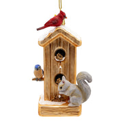 Noble Gems Bird Feeder Glass Ornament 5"