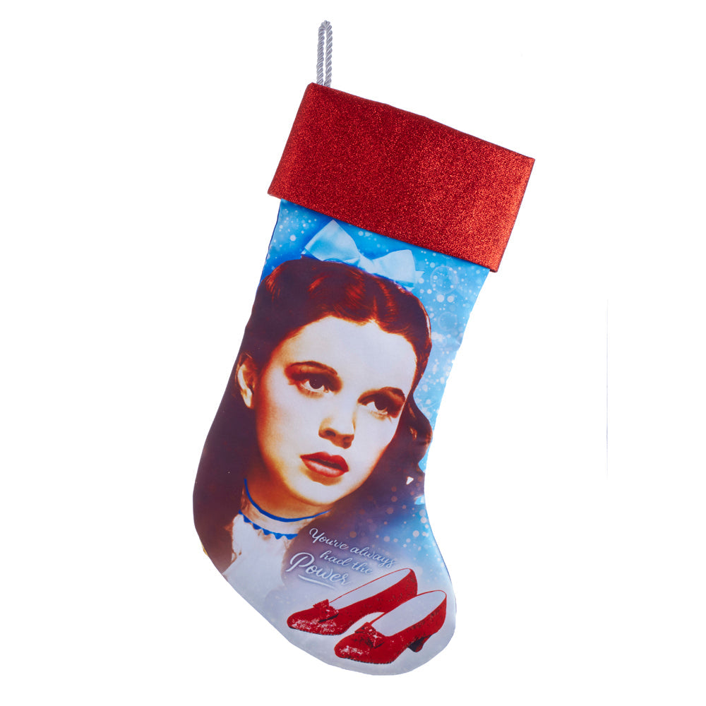 The Wizard of Oz Dorothy Stocking with Red Cuff 19"