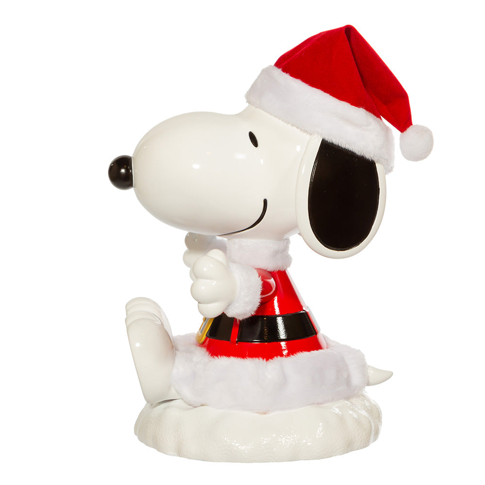 Santa Snoopy Treetop 9 Inches tall
